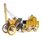 AJ011 1829 Yellow Stephenson Rocket Steam Locomotive 